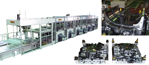 Multiple mixed products/Instantaneously switching Can production line Outer appearance of the system and its dies